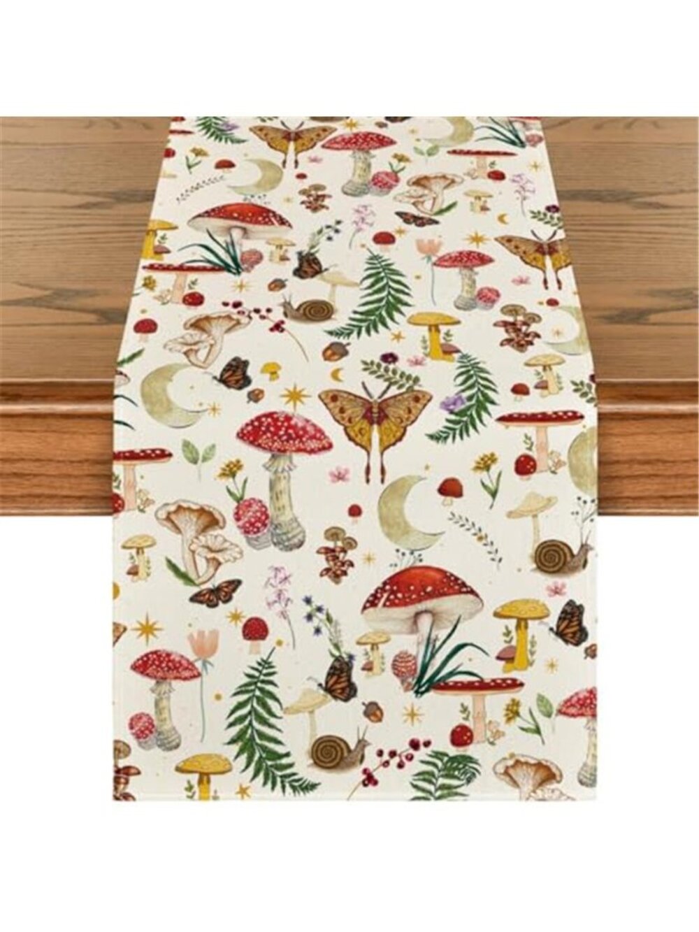 Beige Table Runner 13x72 Farmhouse Dining Kitchen Table Decor Polyester Washable
